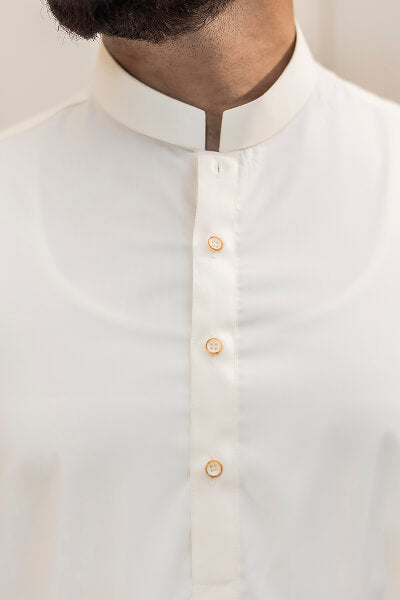 Ivory White Kameez Shalwar