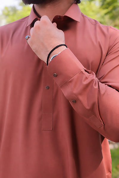 Rust Brown Kameez Shalwar