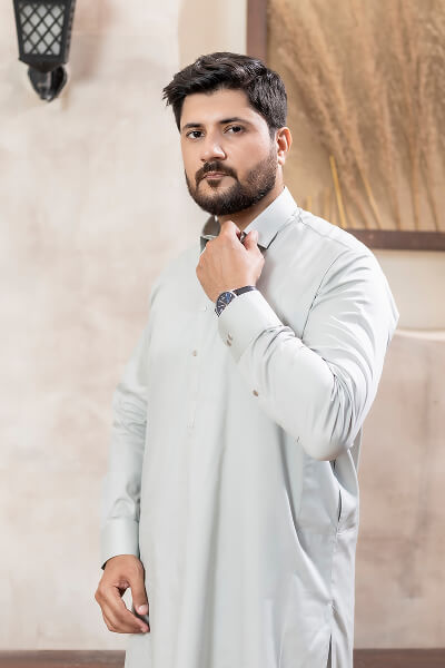 Ice Grey Kameez Shalwar