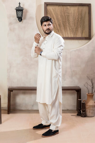 Ivory White Kameez Shalwar