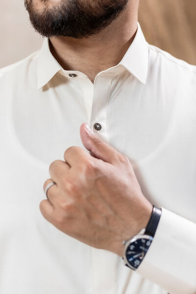 Ivory White Kameez Shalwar