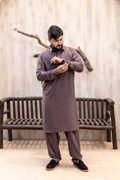 Chocolate Brown Kameez Shalwar