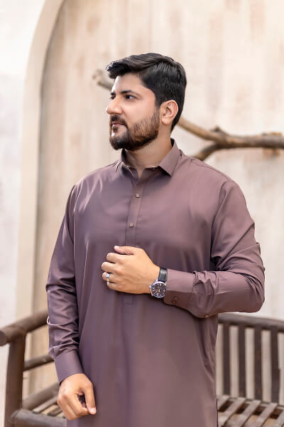 Chocolate Brown Kameez Shalwar
