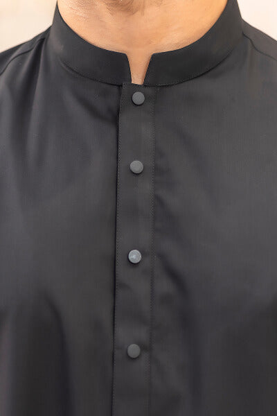 Jet Black Kameez Shalwar