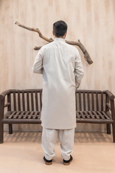 Pearl Grey Kameez Shalwar
