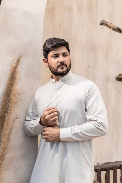 Pearl Grey Kameez Shalwar
