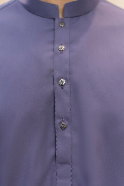 Dusty Blue Kameez Shalwar