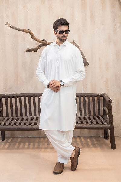 Ivory White Kameez Shalwar