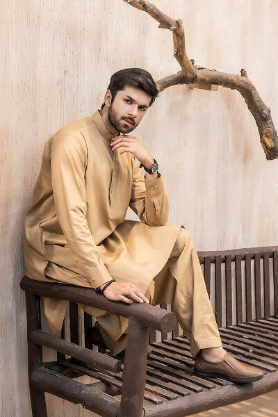 Mustard Gold Kameez Shalwar