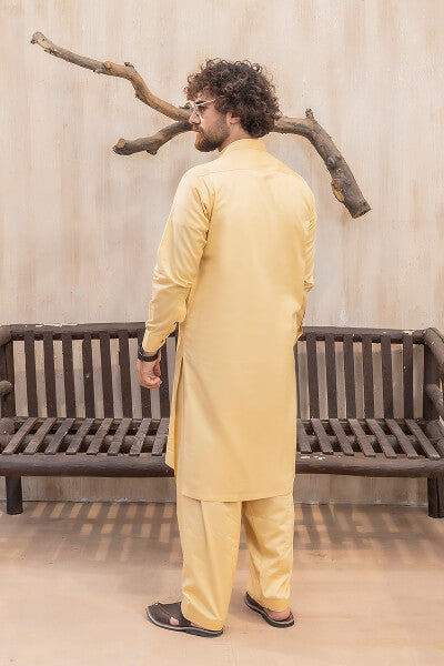 Butter Yellow Kameez Shalwar