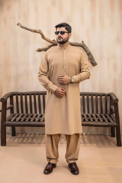 Carmel Brown Kameez Shalwar