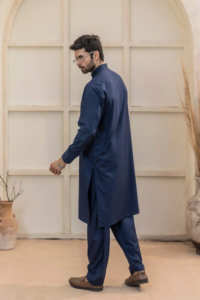 Navy Blue Kameez Shalwar