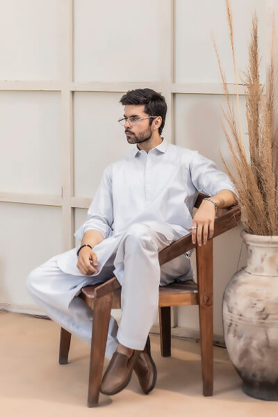 Ice White Kameez Shalwar