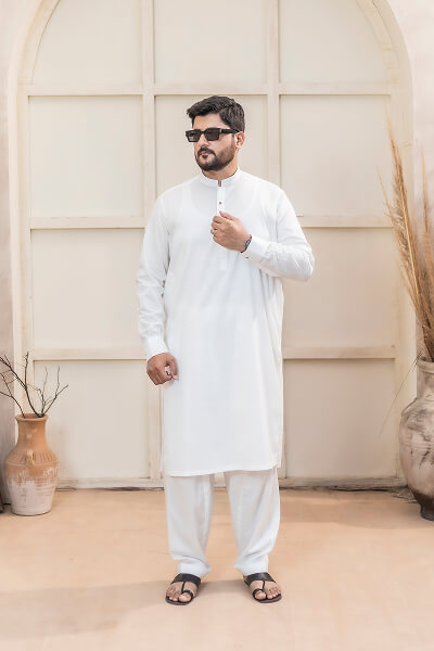 Pure White Kameez Shalwar