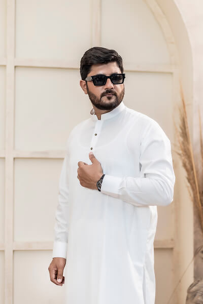 Pure White Kameez Shalwar