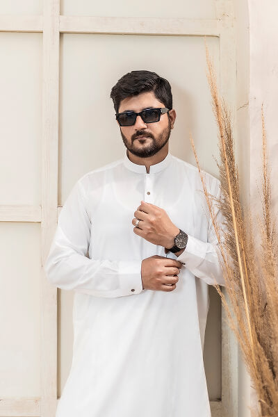Pure White Kameez Shalwar