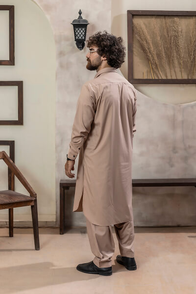 Dusty Beige Kameez Shalwar