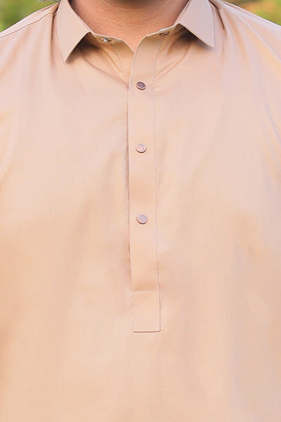 Dark Camel Kameez Shalwar