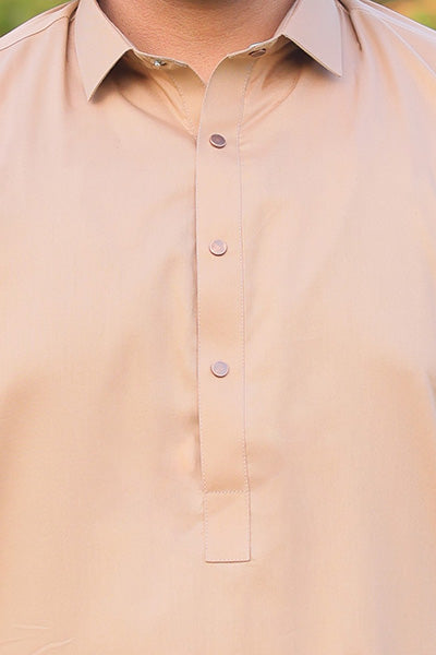 Dark Camel Kameez Shalwar