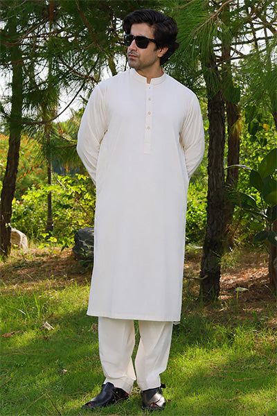 Ivory White Kameez Shalwar