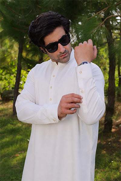Ivory White Kameez Shalwar