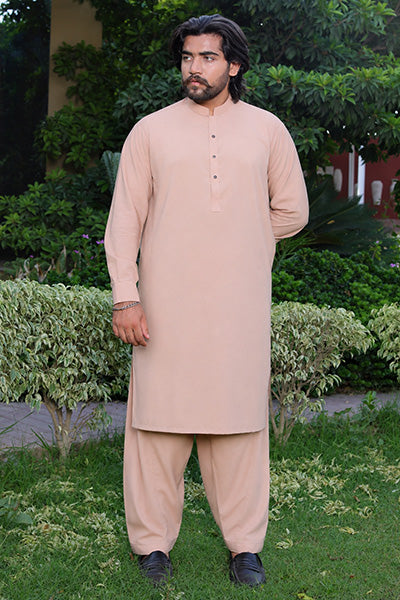 Dusty Beige Kameez Shalwar