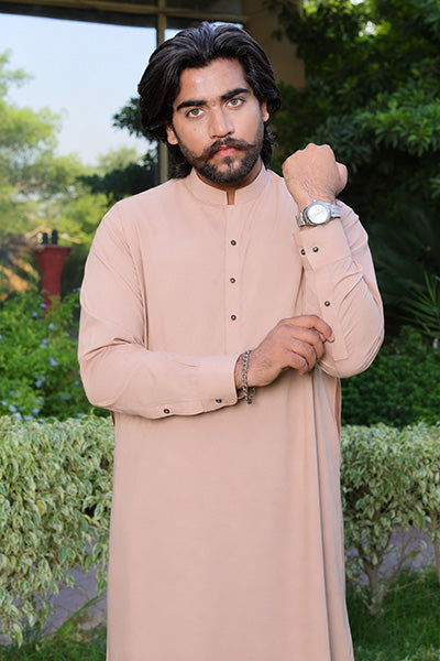 Dusty Beige Kameez Shalwar