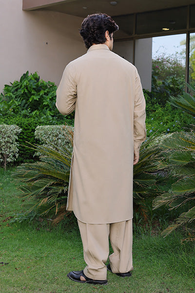 Sand Beige Kameez Shalwar