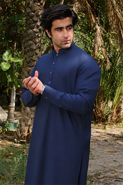 Navy Blue Kameez Shalwar