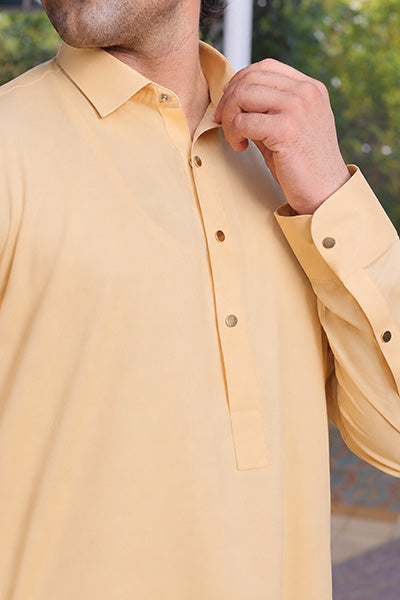 Butter Yellow Kameez Shalwar