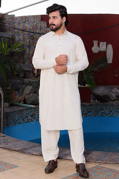 Ivory White Kameez Shalwar