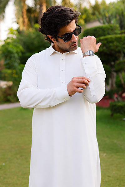 Ice White Kameez Shalwar