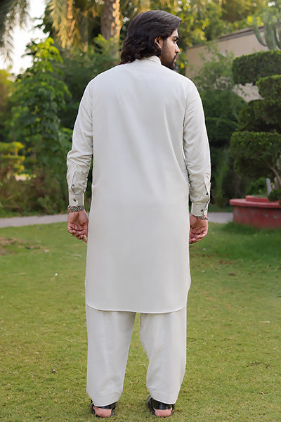 Pearl Grey Kameez Shalwar