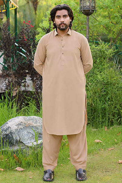 Caramel Brown Kameez Shalwar