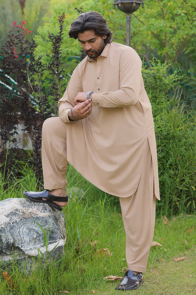 Caramel Brown Kameez Shalwar