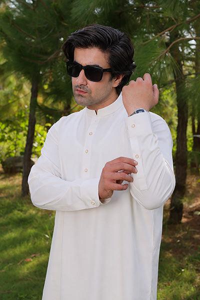 Ivory White Kameez Shalwar